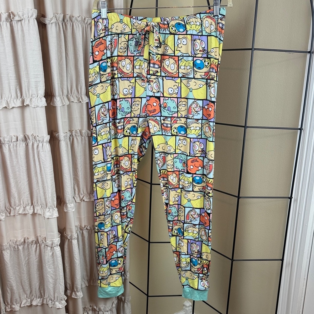 Nickelodeon Yellow Cartoon Print Pajama Bottoms Size XL